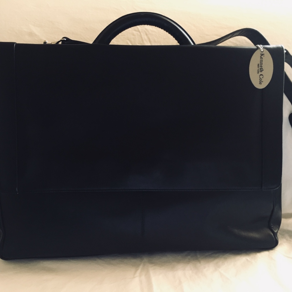*NWOT* KENNETH COLE Luxe Napa Leather Laptop/Briefbag